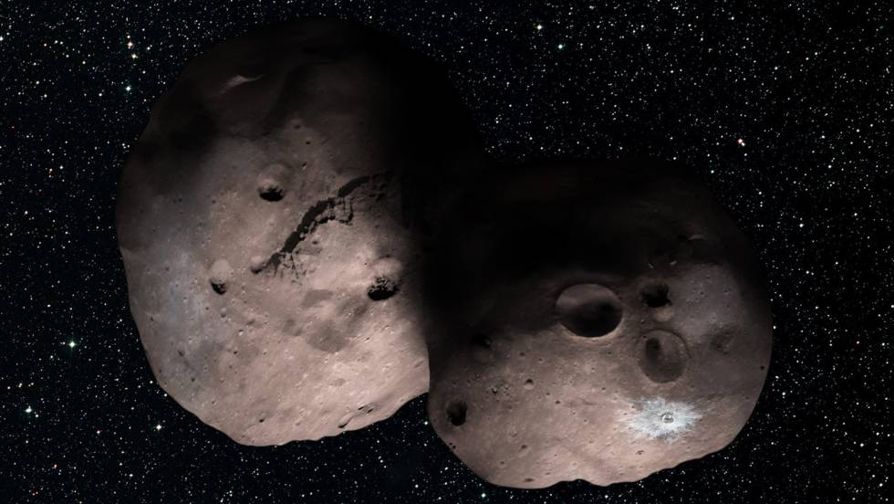 Recreación artística de un posible aspecto de Ultima Thule.