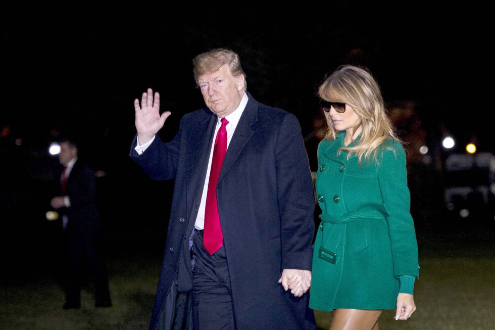 Donald y Melania Trump, a su llegada a la Casa Blanca, la pasada semana.