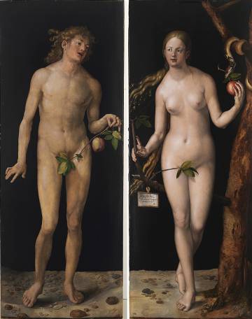 AdÃ¡n y Eva, de Alberto Durero. GalerÃ­a online del Museo del Prado de Madrid