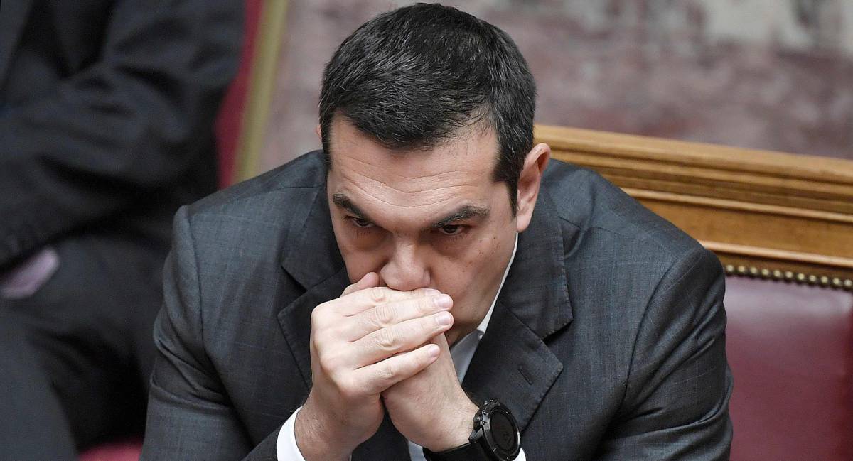 Tsipras, en el Parlamento.
