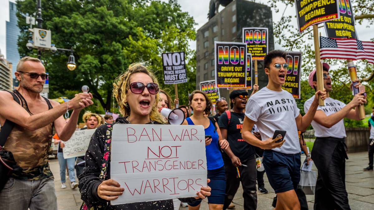 Protesta contra la discriminación LGTB.