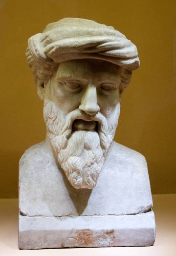 Busto de Pitágoras en los Museos Capitolinos.