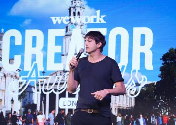 Ashton Kutcher en la presentación de los premios Wework Creator en Londres en octubre de 2018. 
