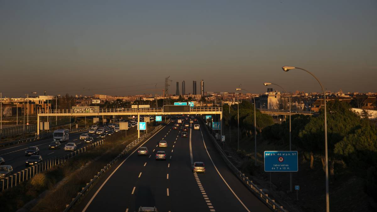 Vista de la boina de contaminación de Madrid este martes.