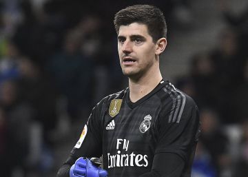 Thibaut Courtois durante un partido del Real Madrid contra el Espanyol el pasado enero. 