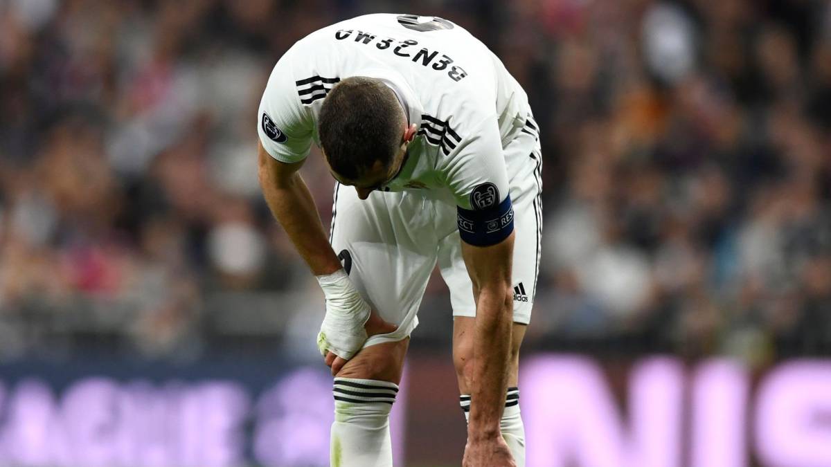 Benzema, durante el partido contra el Ajax.