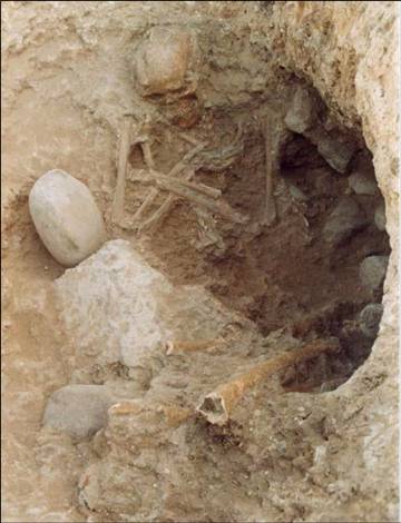 Restos de un hombre norteafricano enterrado cerca de la actual Madrid hace unos 4.000 años.