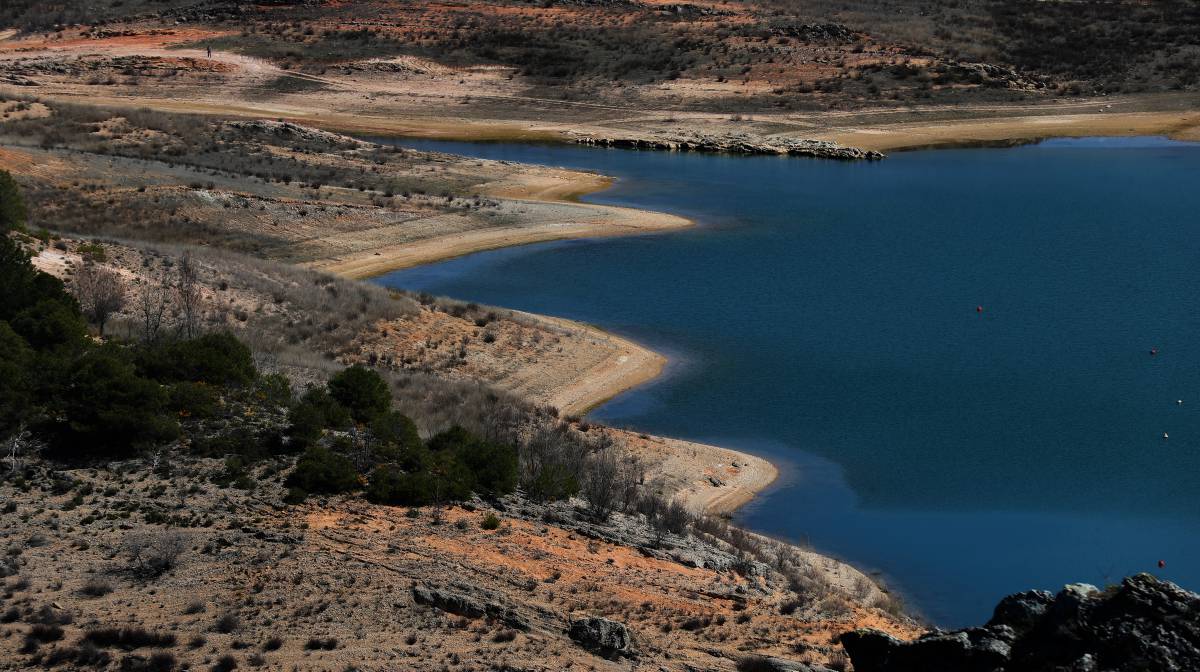 Pantano de Entrepeñas, en el Tajo (Guadalajara).