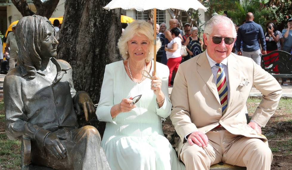 Carlos de Inglaterra y su esposa Camilla, en La Habana esta semana.