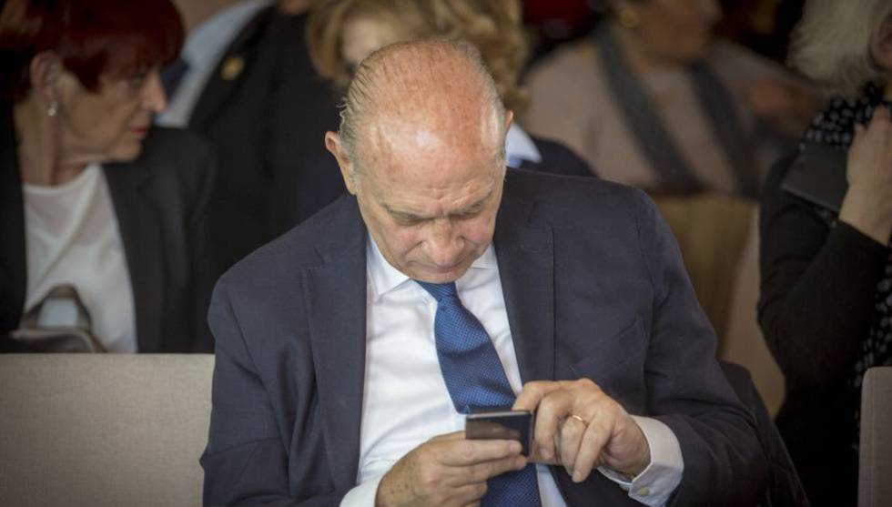 El exministro Jorge Fernández Díaz en un acto de presentación del programa electoral del PP.