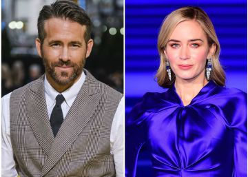 Los actores Ryan Reynolds y Emily Blunt. 