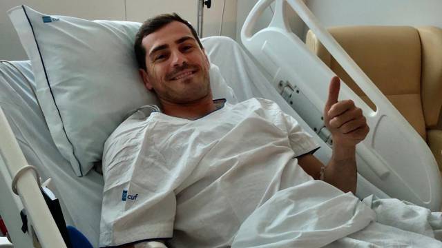 Iker Casillas. en el hospital.