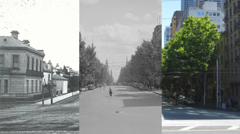 Collins Street 1880, 1945 y 2013, Melbourne