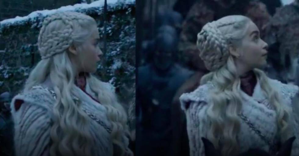 El ejemplo de que las trenzas de Daenerys cambian en un segundo.