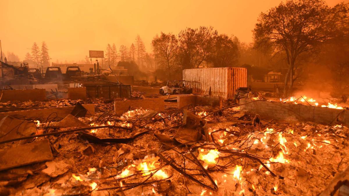 Paradise ardiendo en noviembre de 2018.