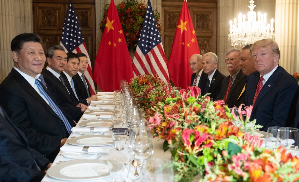 Las delegaciones de EE UU y China durante la cumbre del G20 en Buenos Aires, en diciembre de 2018.