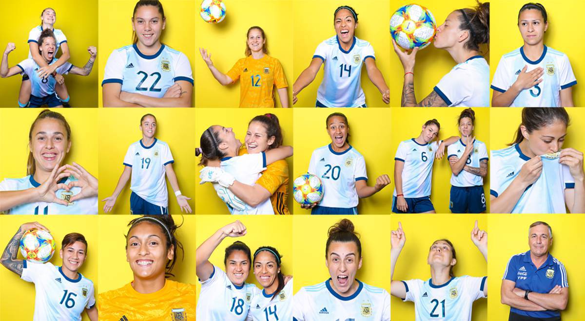 La selección argentina posa antes del Mundial.
