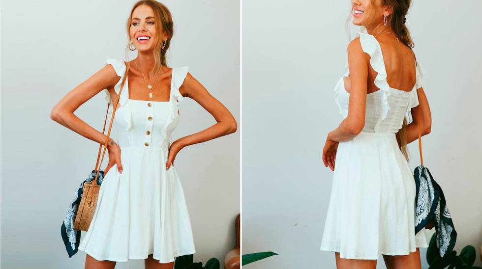 vestido blanco shein