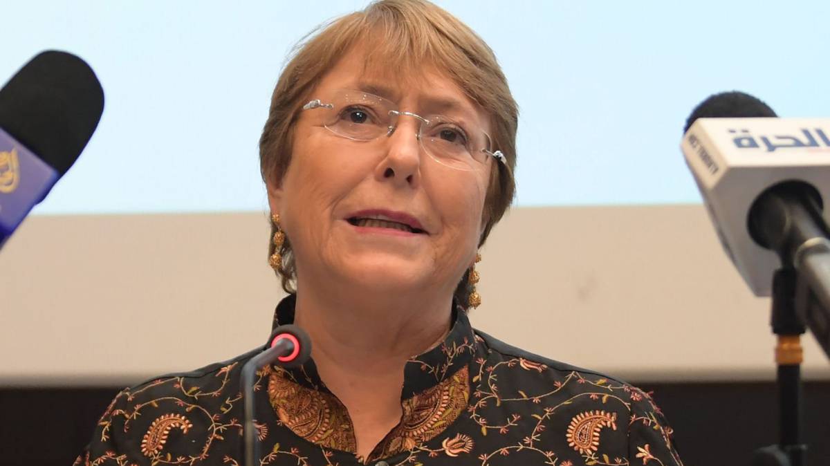 Michelle Bachelet, durante un acto de la ONU.