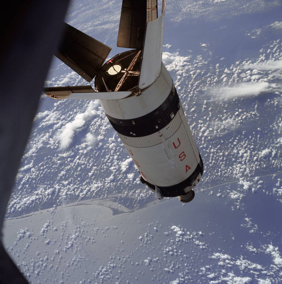 La misión Apolo 7, a 230 kilómetros de altura, el 11 de octubre de 1968.