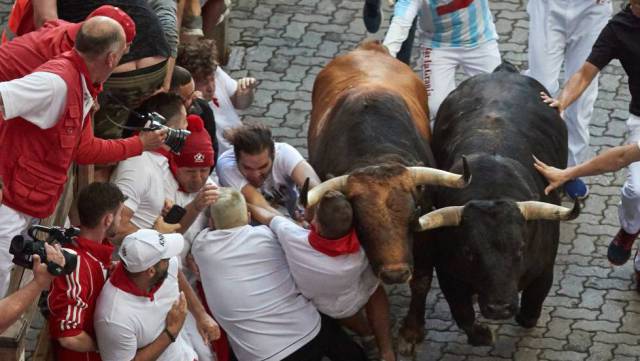 Quinto encierro de San Fermín.