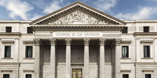 Fachada del Congreso de los diputados. 