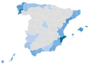 Los españoles que veranean en Benidorm y en otros 55 destinos