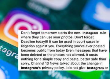 Este mensaje no cambiará las normas de Instagram, ni aunque lo hayan compartido cantantes, actores y políticos