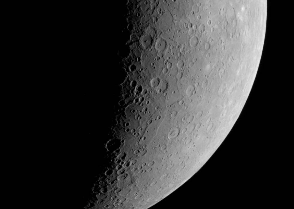 Una captación de Mercurio por la nave espacial 'Messenger'.