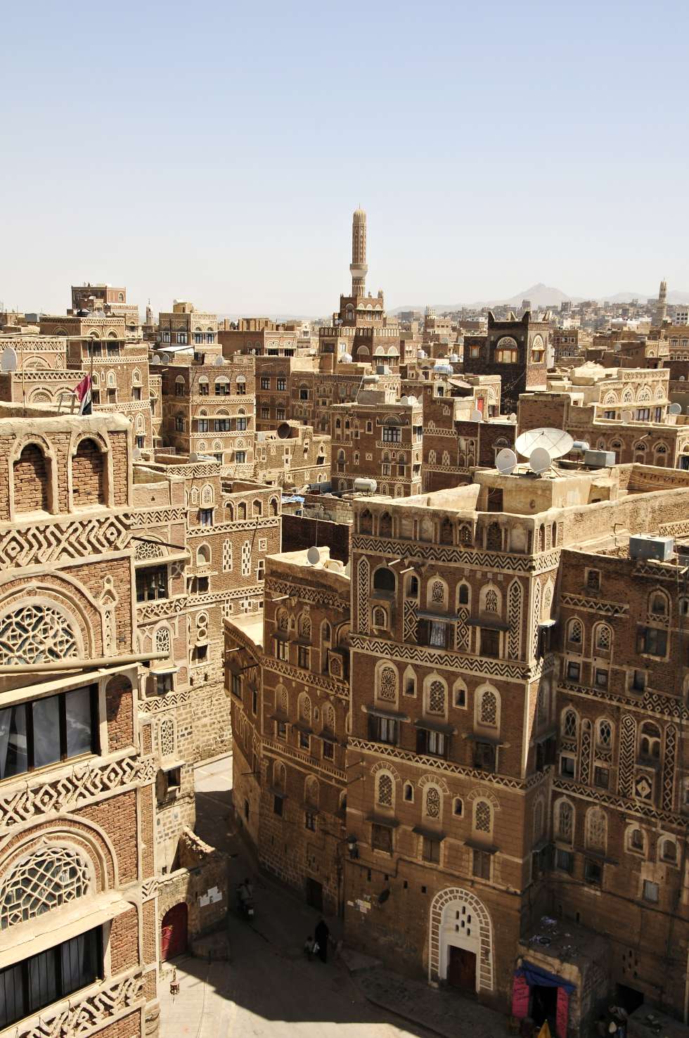 Saná (Yemen), ciudad declarada patrimonio de la humanidad por la Unesco.