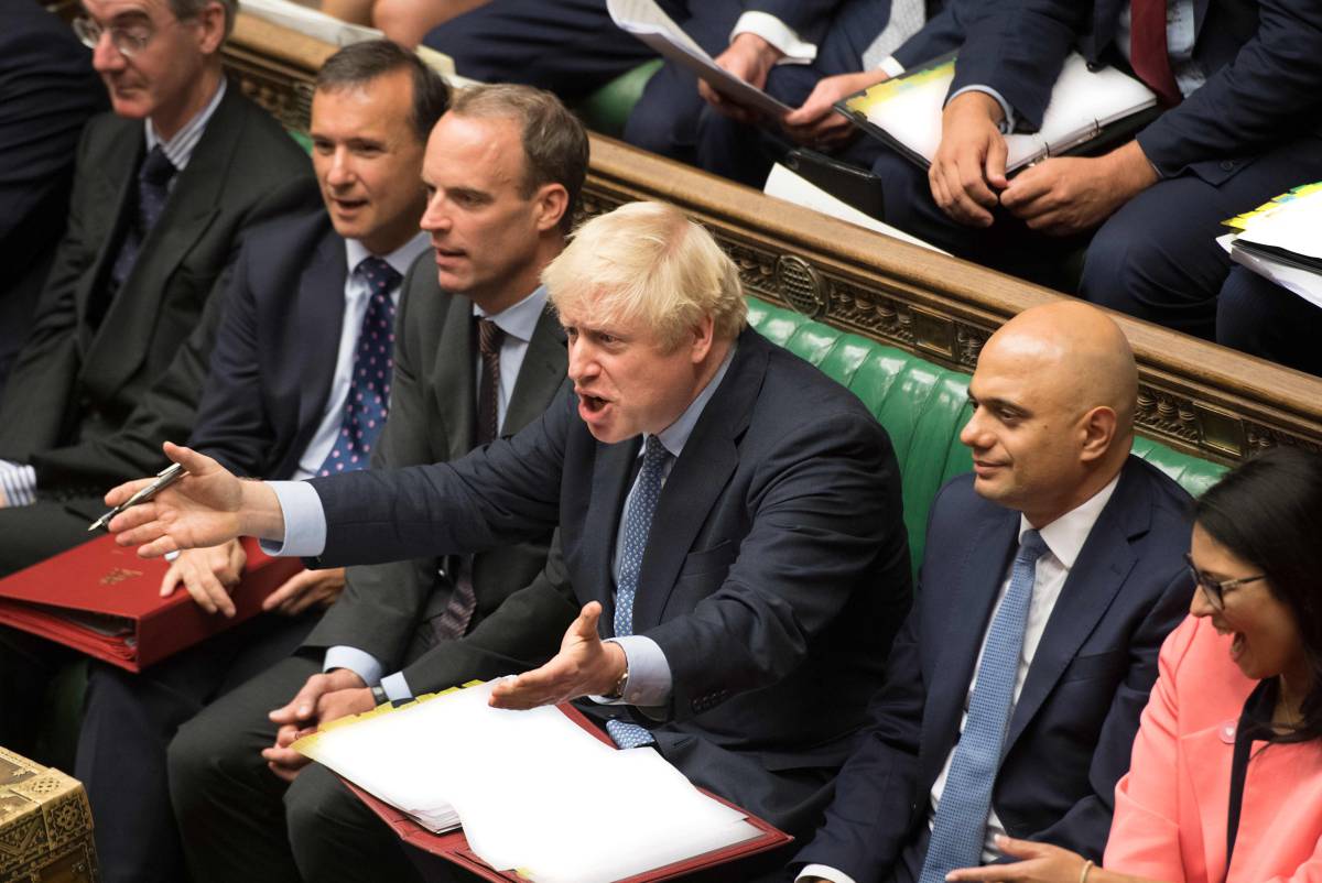 Boris Johnson, en el Parlamento británico, el 4 de septiembre.