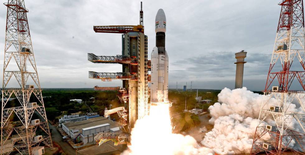 Decolagem do Chandrayaan 2 em Sriharikota (Índia) em julho.