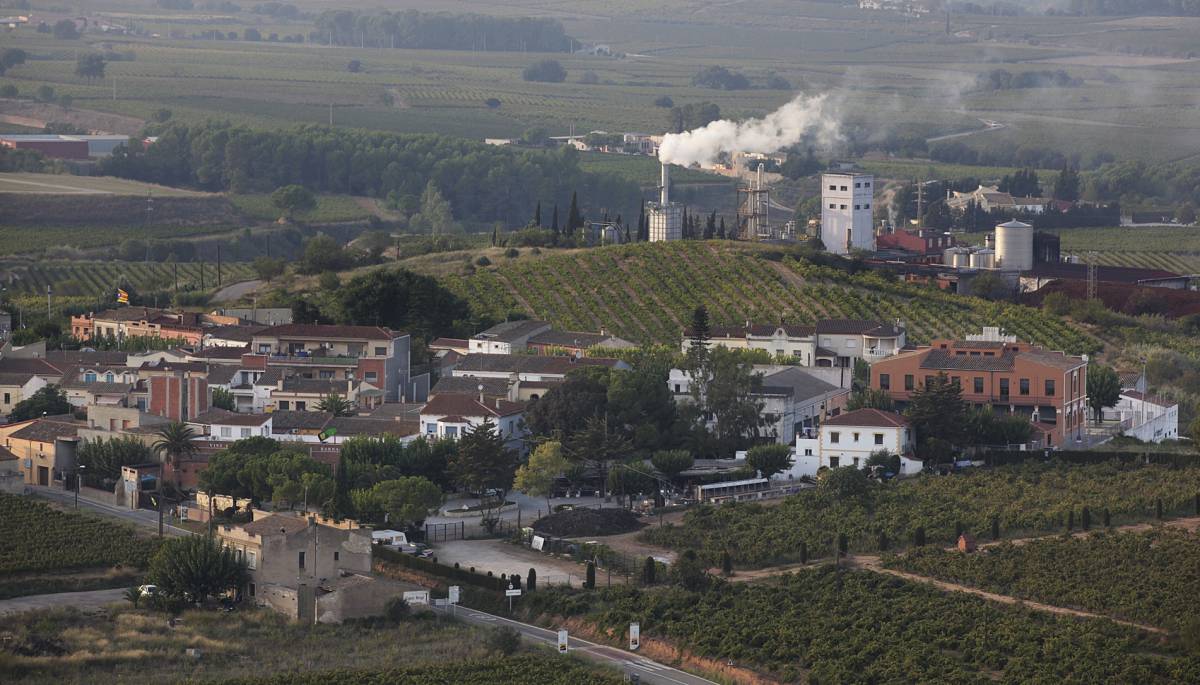 Vista general del municipio catalán de Avinyonet del Penedès.