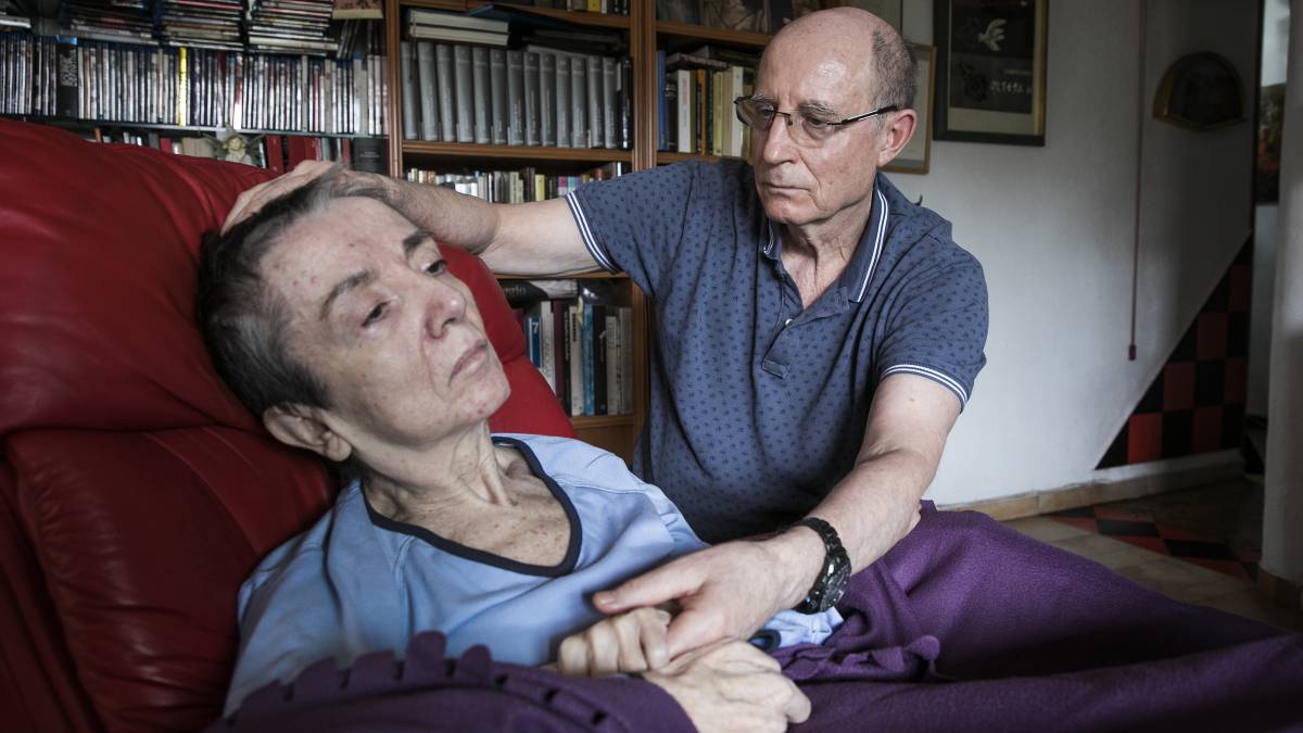 María José Carrasco y Ángel Hernández, en octubre de 2018.