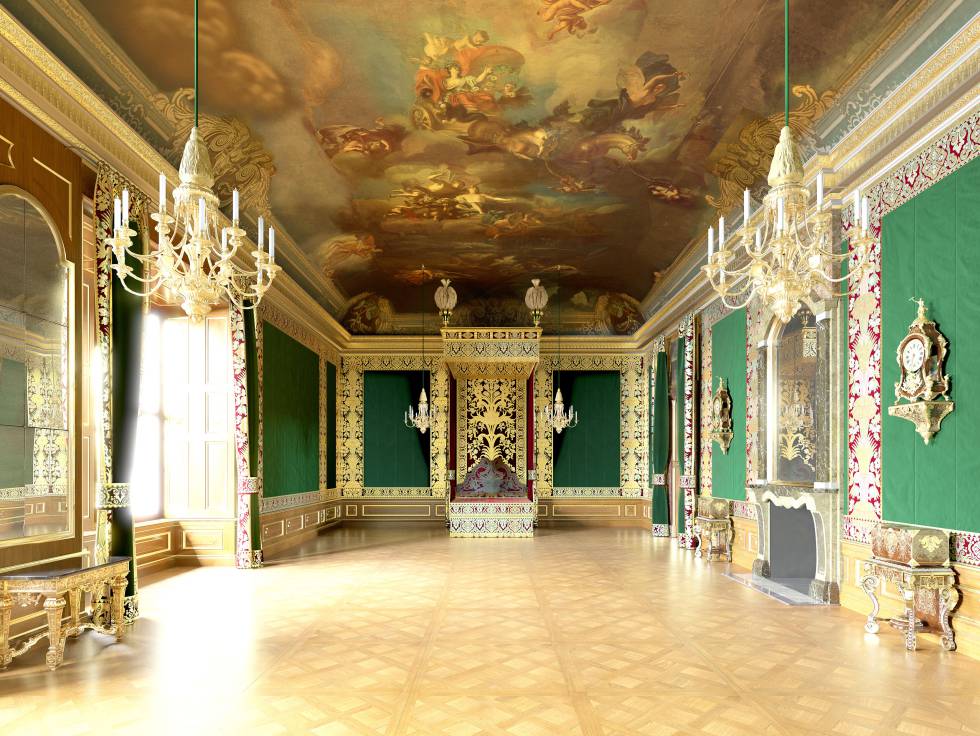 Estancias del Royal State Apartment de Agusto el Fuerte en el Residenzschloss, el palacio real de Dresde.