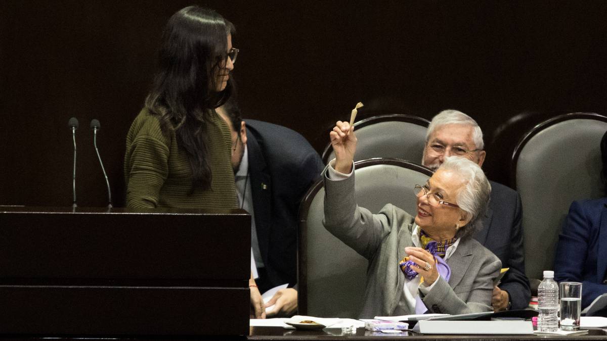 Sánchez Cordero, en el Congreso.