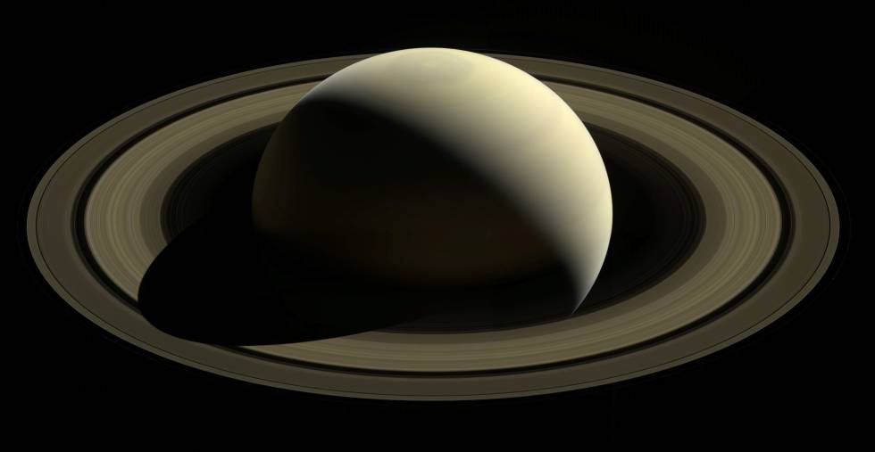 Imagen de Saturno tomada por la sonda 'Cassini' en 2016.