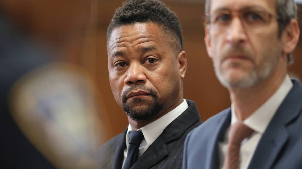 El actor Cuba Gooding Jr. en el tribunal.