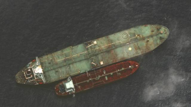 Imagen de satélite del petrolero.