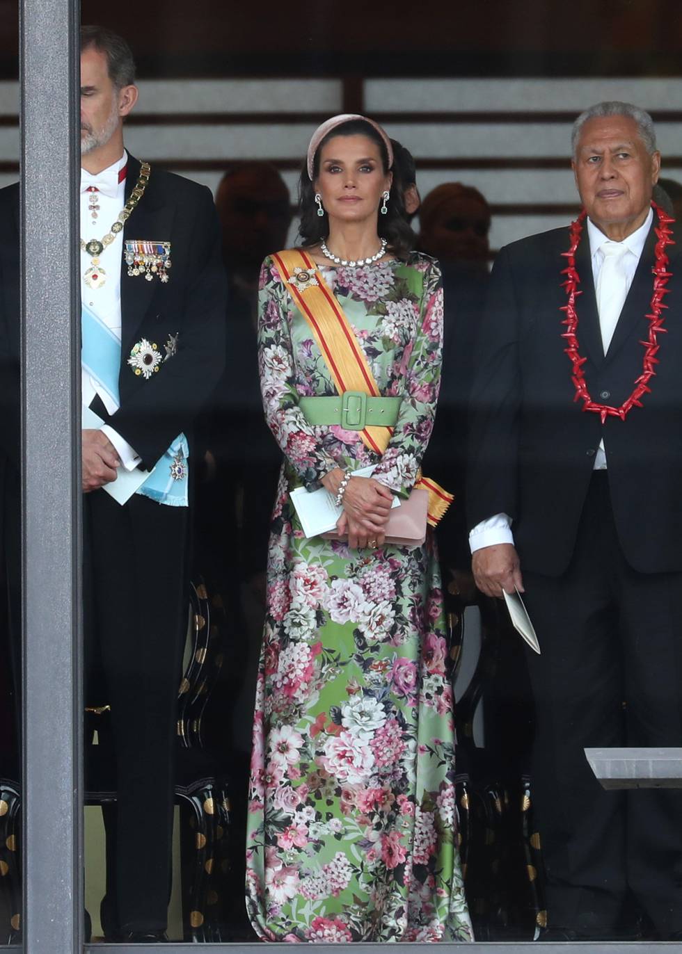 Los reyes Felipe y Letizia en la entronización del emperador japonés Naruhito.