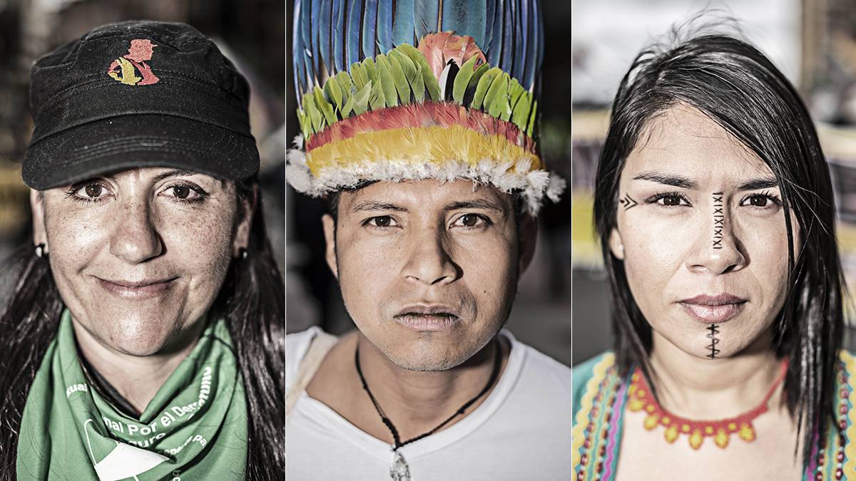 Algunos protagonistas de las protestas.