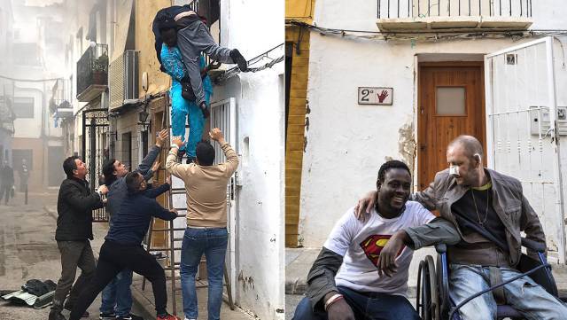 El rescate y Lamine Sow con Alex Caudeli.