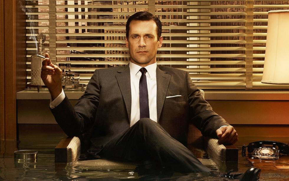 Don Draper, su traje gris, su despacho y otros elementos sin los que no se puede entender el estilo masculino entre 2007 y 2015.