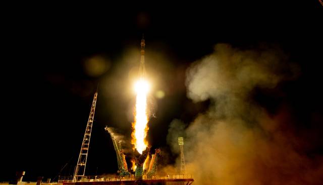 Despegue de un cohete ruso Soyuz en julio.