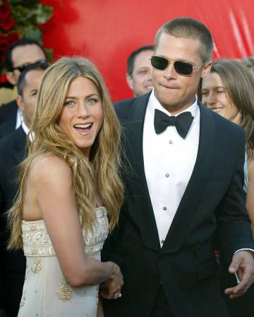 Jennifer Aniston y Brad Pitt, cuando eran pareja, en 2004.