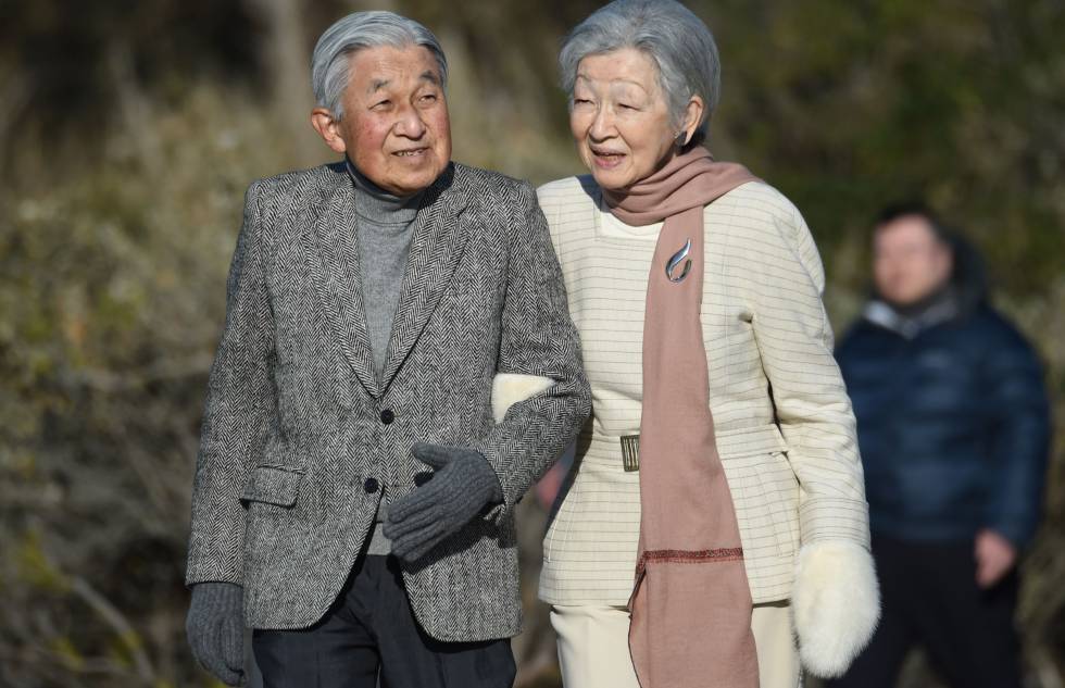 Los emperadores Akihito y Michiko, en la ciudad de Hayama, en la prefectura de Kanagawa, Japón, en enero de 2019.