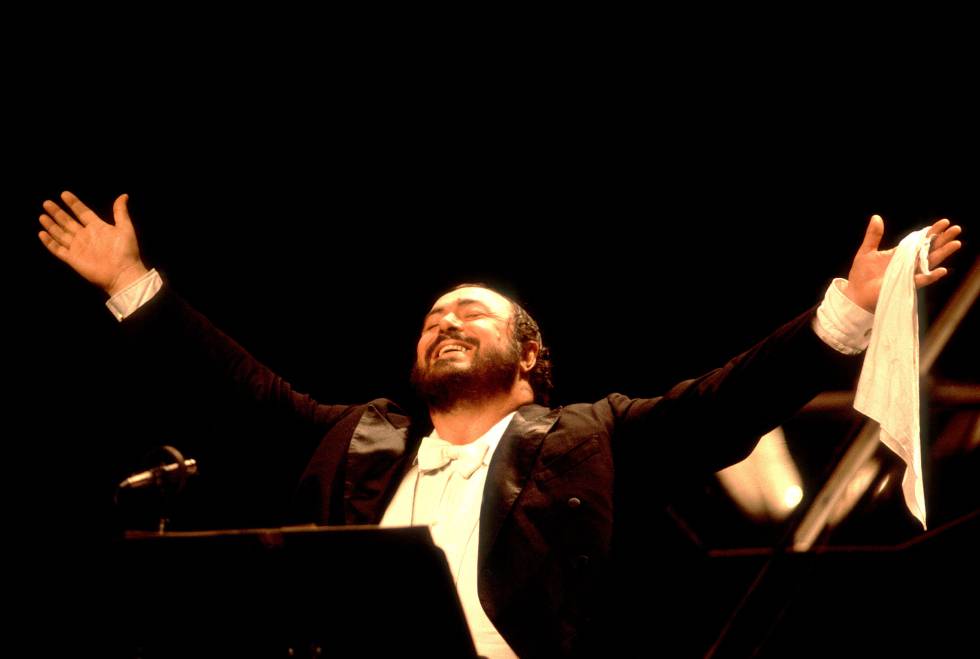 Luciano Pavarotti, en Illinois (EE UU), en agosto de 1984.