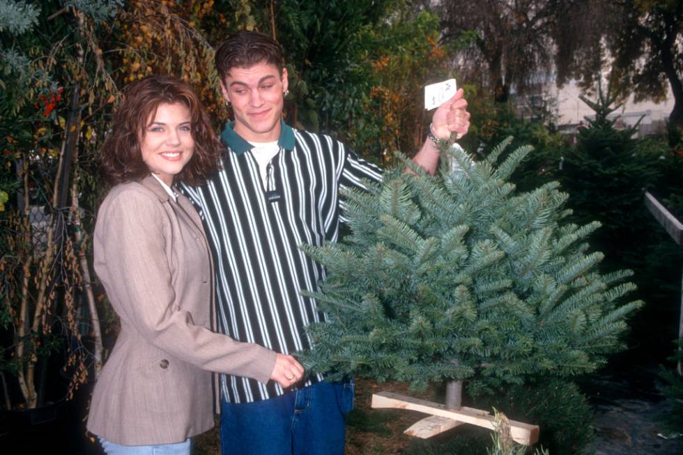 Brian Austin Green y Tiffani-Amber Thiessen, que se habían conocido rodando 'Sensación de vivir', deciden en 1994 si comprarse ese árbol de navidad.