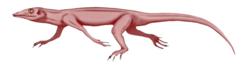 Reconstrucción del Heleosaurus, la segunda especie conocida que cuidaba de sus crías