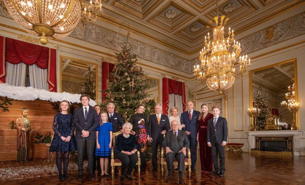 La familia real belga, en el concierto navideño celebrado el 18 de diciembre en el palacio real de Bruselas.